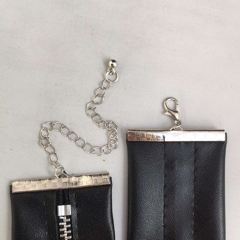 New! Black Punk Zipper Choker - Picture 8 of 8